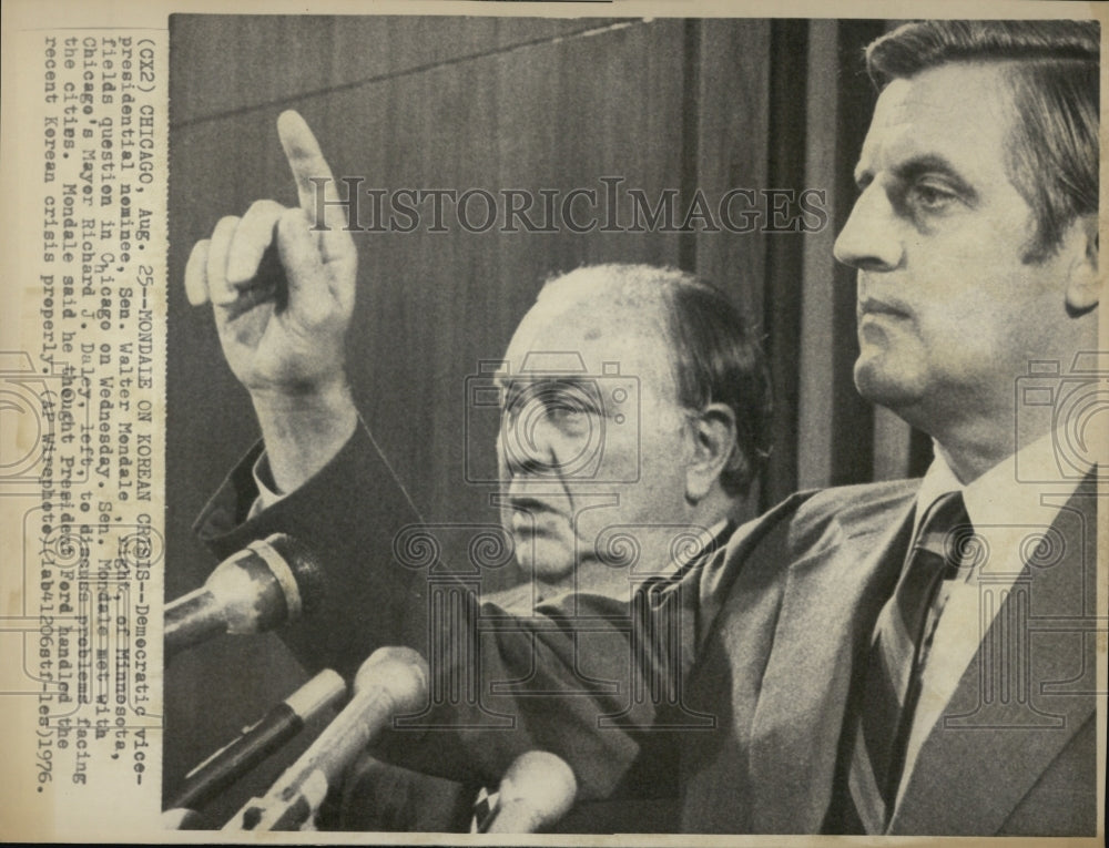 1976 Democratic presidential nominee Sen Walter Mondale - Historic Images