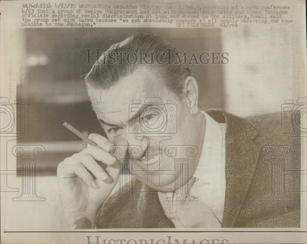 1970 Press Photo Powell Racial Discrimination - Historic Images