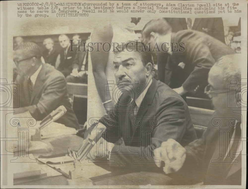 1967 Adam Clayton Powell Testifies At Special House Committee - Historic Images