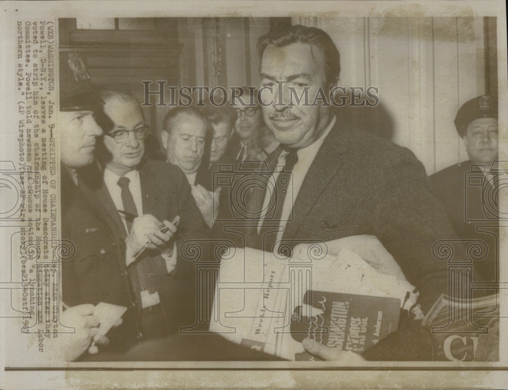 1966 Adam Powell Shown Before Senate Subcommittee On Federal Aid - Historic Images