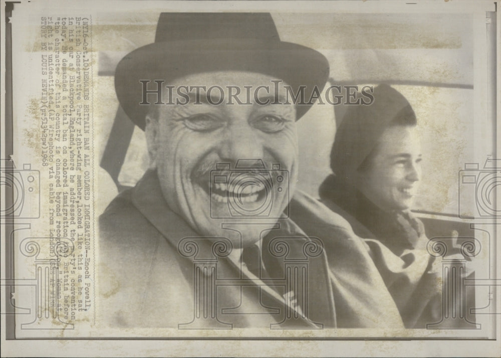 1968 Enoch Powell British Conservative Party - Historic Images