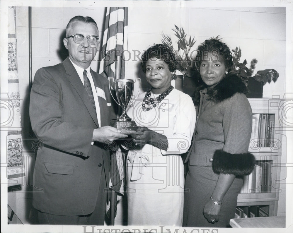 1961 Dr. Joseph J. Zbornik, Mrs. Hortense Powell, - Historic Images