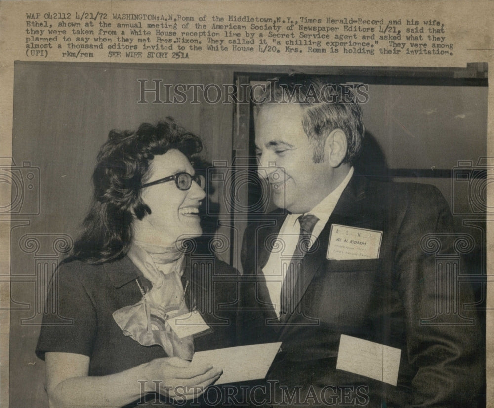 1972 Pomm Newspaper Editor White House - Historic Images