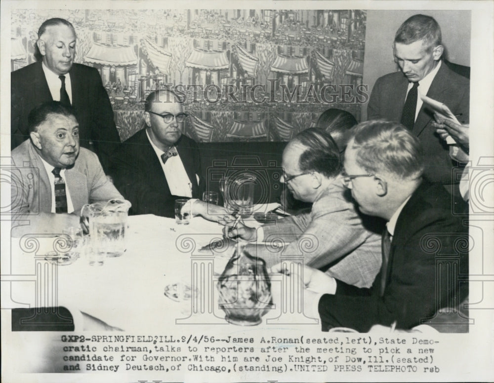 1956 Press Photo James Ronan Of Democratic State Central Committee - RSG07075 - Historic Images