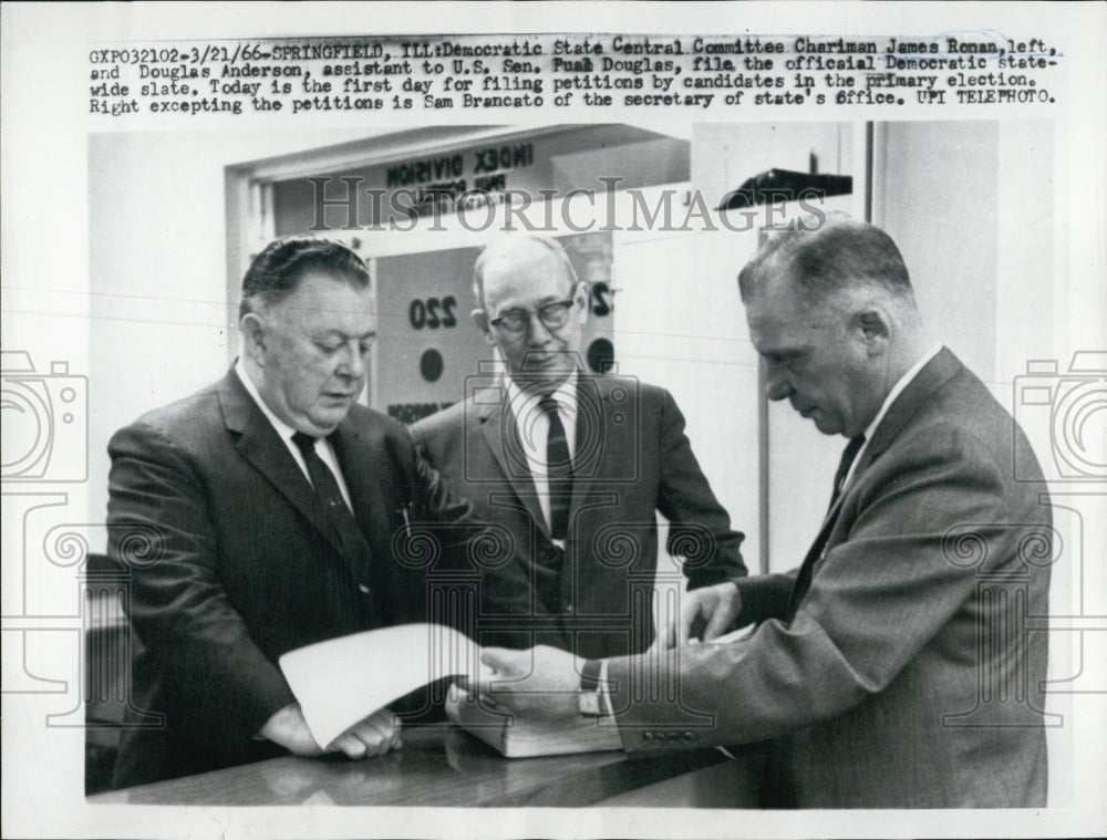 1966 Press Photo James Ronan Of Democratic State Central Committee - RSG07079 - Historic Images