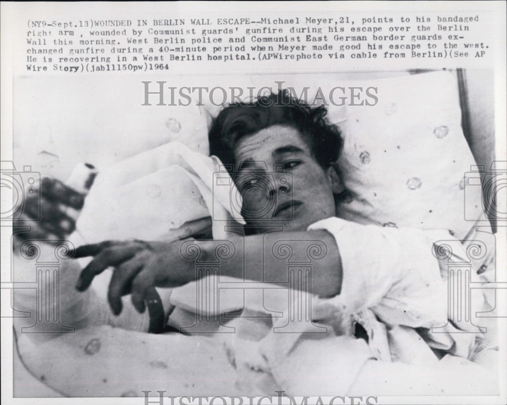 1964 Michael Meyer Wounded E German Border Guards When He Escaped - Historic Images