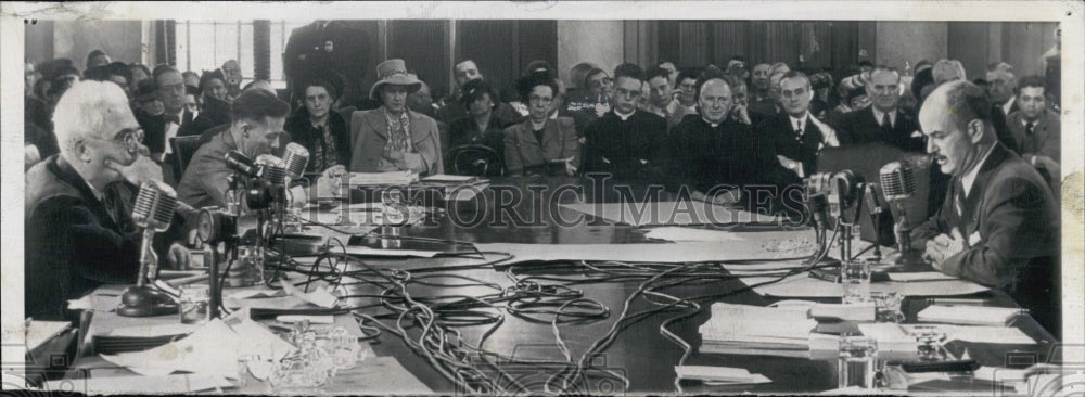 1947 Press Photo Major General Bennett E. Meyers/Homer Ferguson/Francis Flanagan - Historic Images