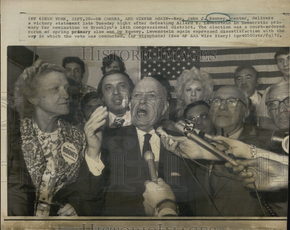 1972 Press Photo Rooney Primary Victory - Historic Images