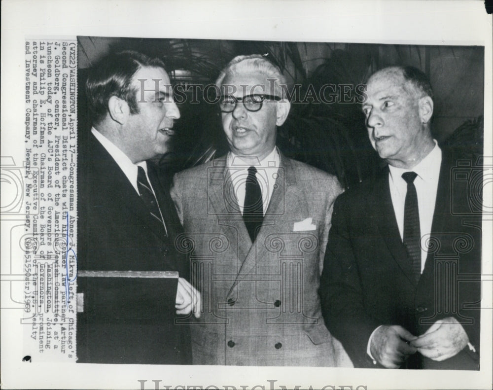 1969 Abner J. Mikva/US Congress/Arthur J. Goldberg/Philip E. Hoffman - Historic Images