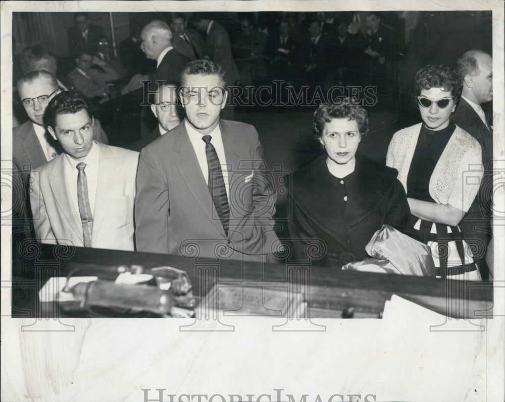 1956 Press Photo Connie Mitchell Charged Charles Doolittle With Beating Her - Historic Images