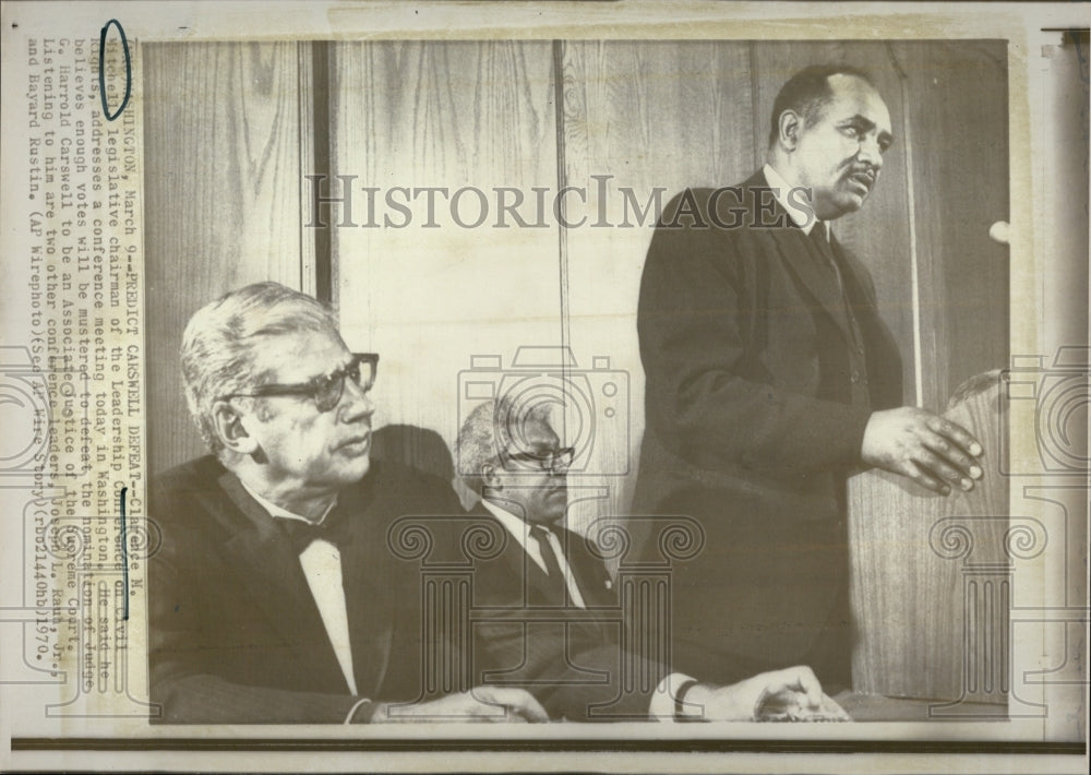 1970 Civil Rights Leadership Conference Clarence Mitchell - Historic Images