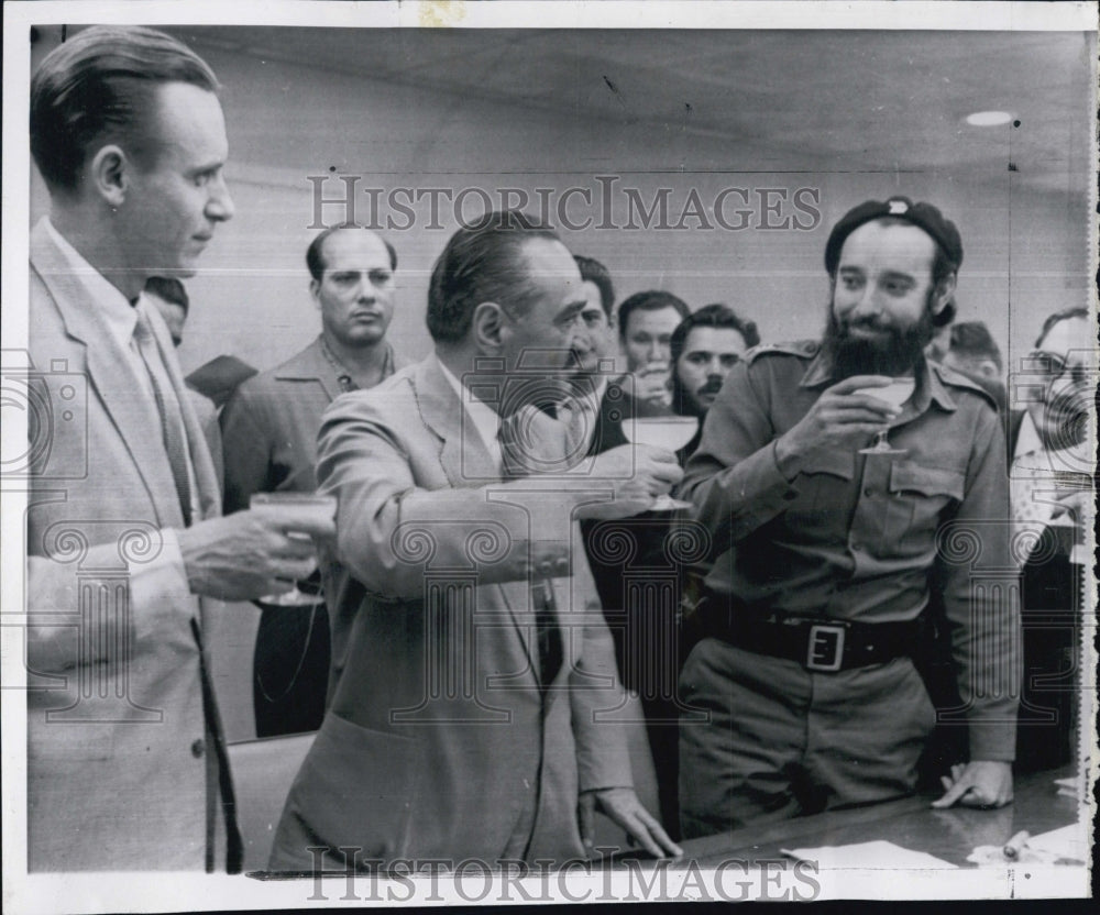 1960 Deputy Premier Anastas Nikoyan Toasting Cuban Agrarian Reform - Historic Images