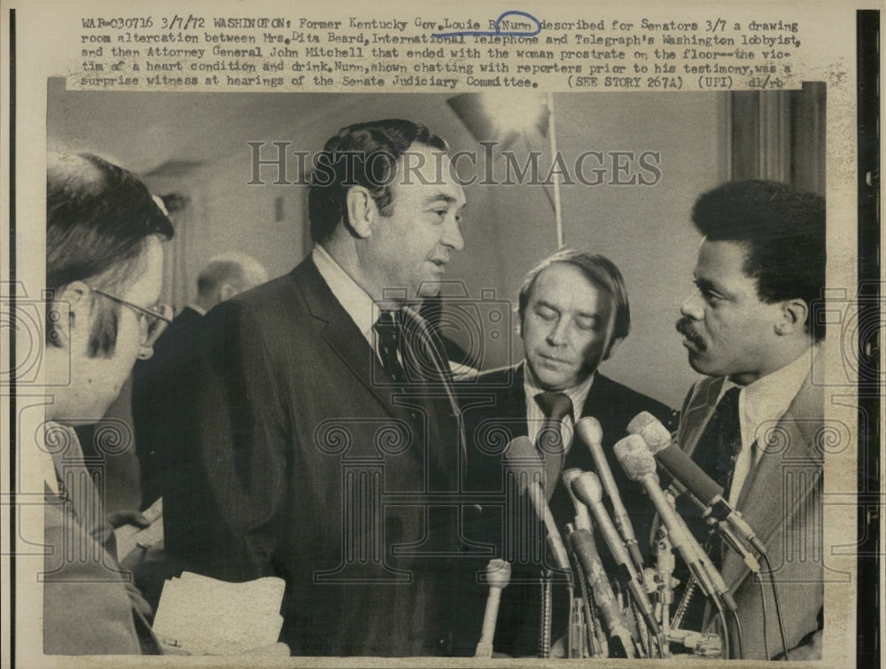 1972 Louie B. Nunn speaking with reporters - Historic Images