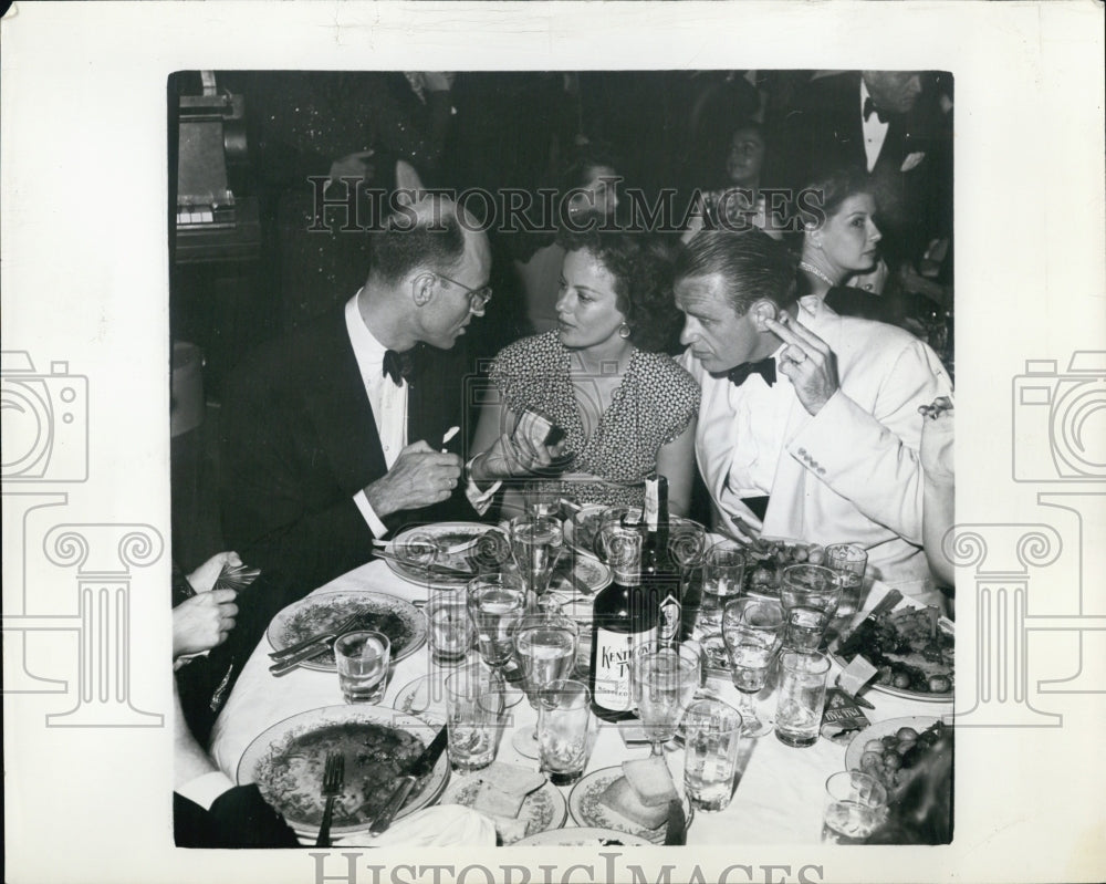 1945 The Roosevelt Clan, James , Faye Emerson and  Hubby Elliott - Historic Images