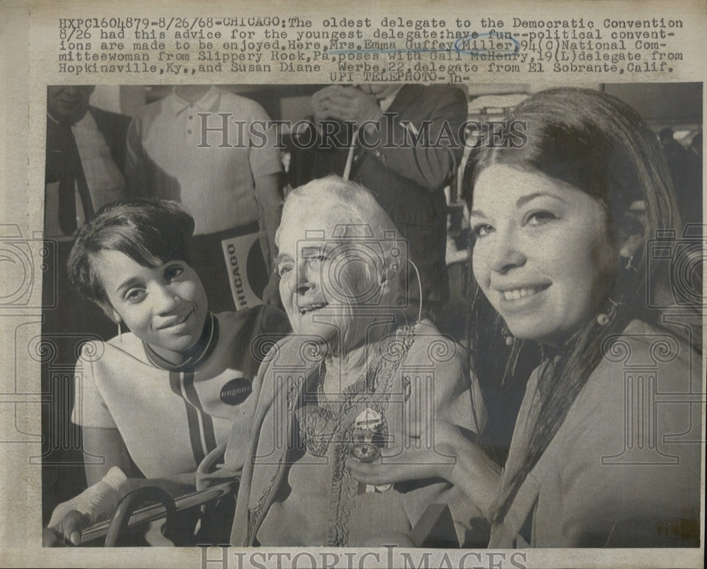 1968 Mrs. Emma Guffey Miller, National Committeewoman, Gail McHenry - Historic Images