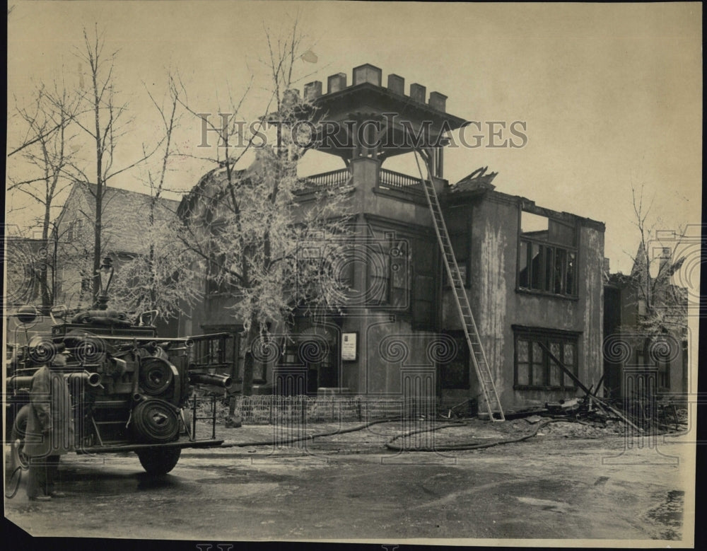 1937 Press Photo Auburn park Community Church Destroyed by fire. - RSG07635 - Historic Images