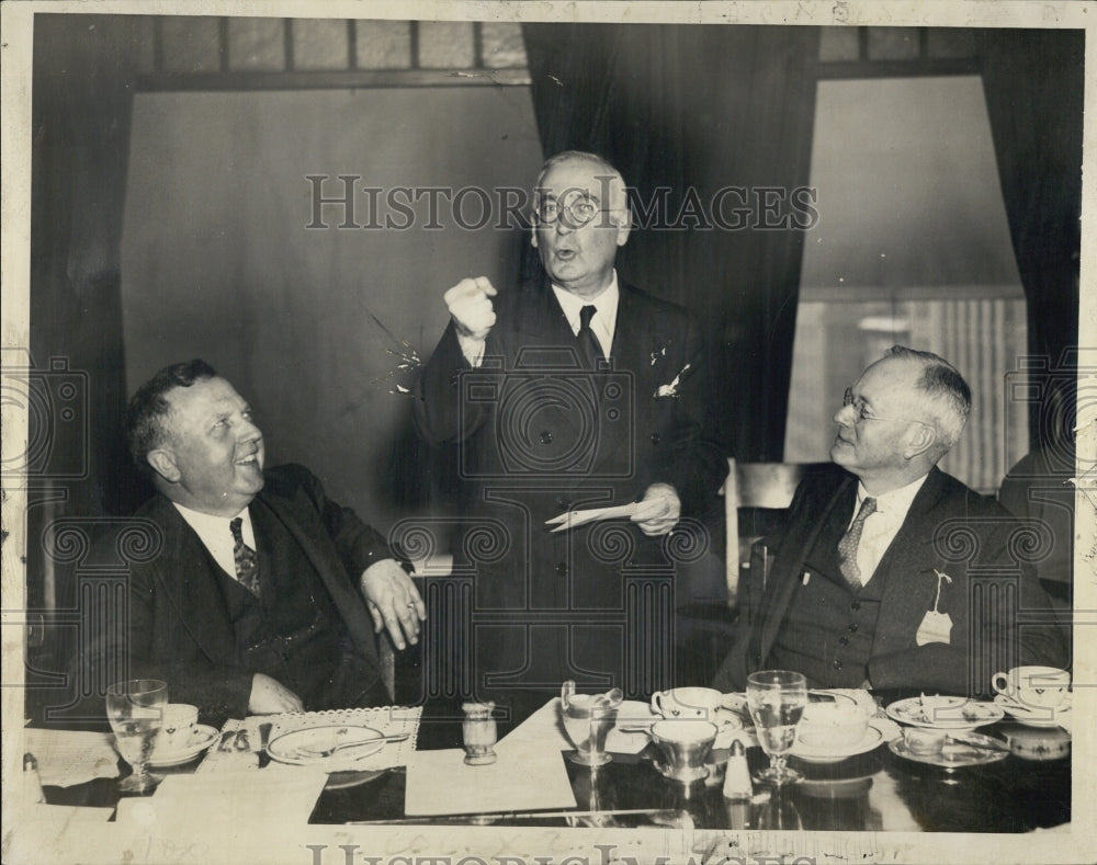 1938 Press Photo (L to R) Walter Mee, Secy, Chicago Church Federation, - Historic Images