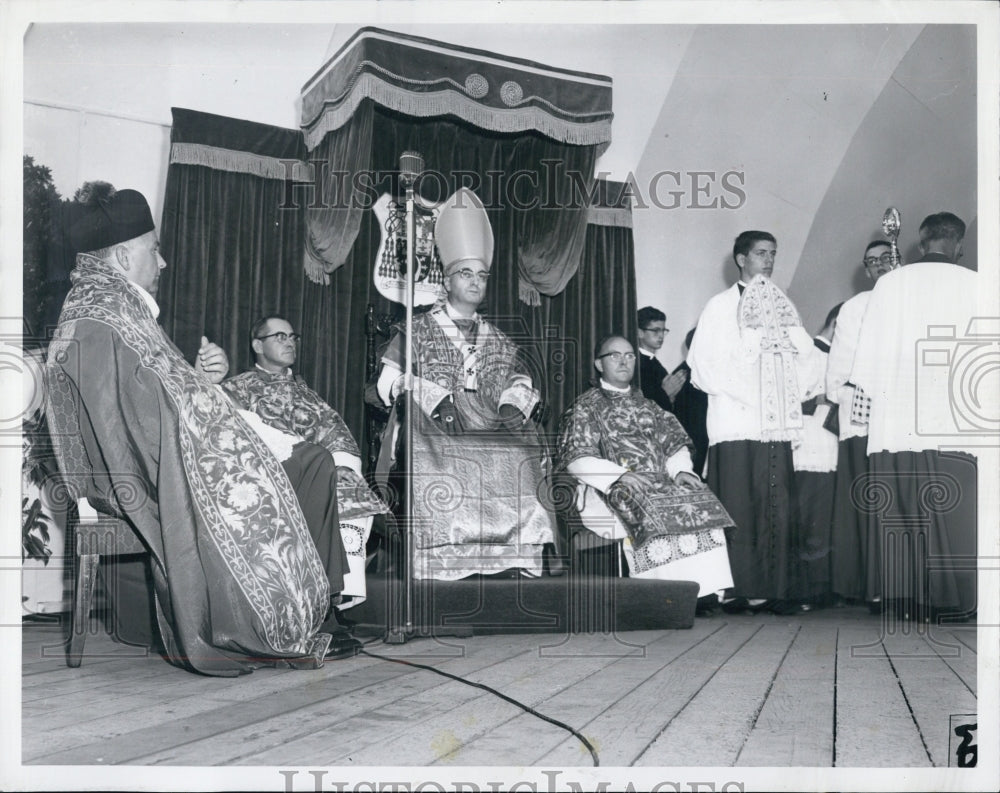 1959 Press Photo Cardinal Albert Gregory Meyer Roman Catholic Archbishop Chicago - Historic Images