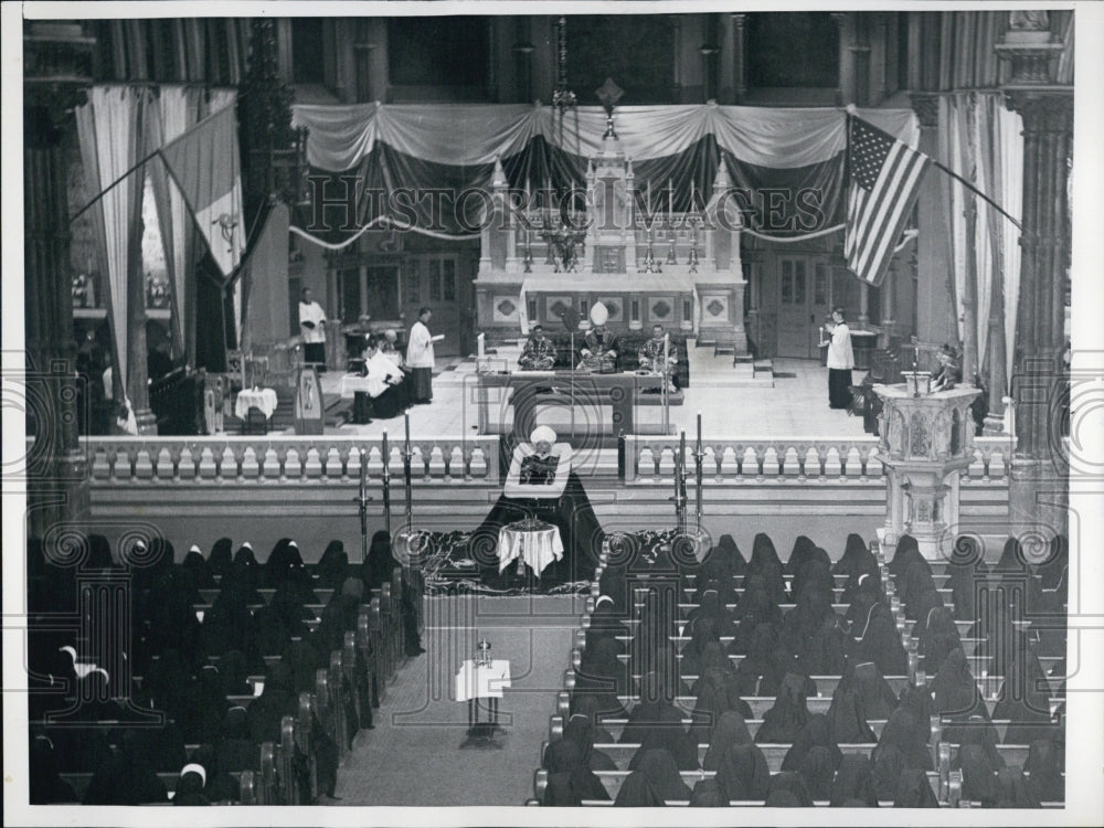 1965 Press Photo general  view of funeral rites for Cardinal Meyer - Historic Images