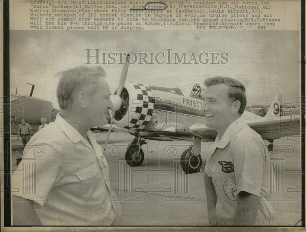 1970 Don Baron Volkmer and Pilot Dick Minges - Historic Images