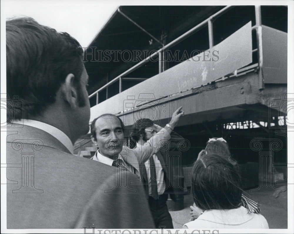 1971 Judge Canham Inspecting Grandstands at Fairgrounds - Historic Images