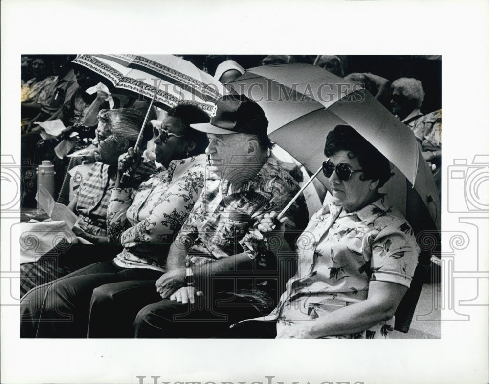 1984 Press Photo Seniors Citizen Day, State Fair in Michigan. - Historic Images