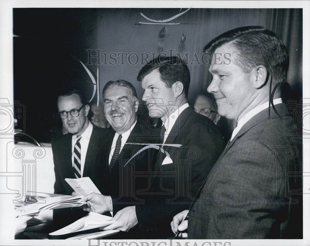 1963 Sen Ted Kennedy with other senators - Historic Images