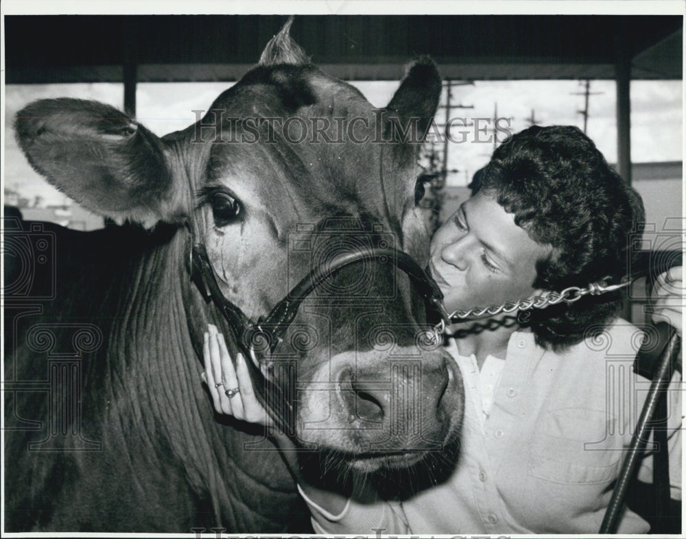 1987 Press Photo Livestock at Michigan State Fair - Historic Images