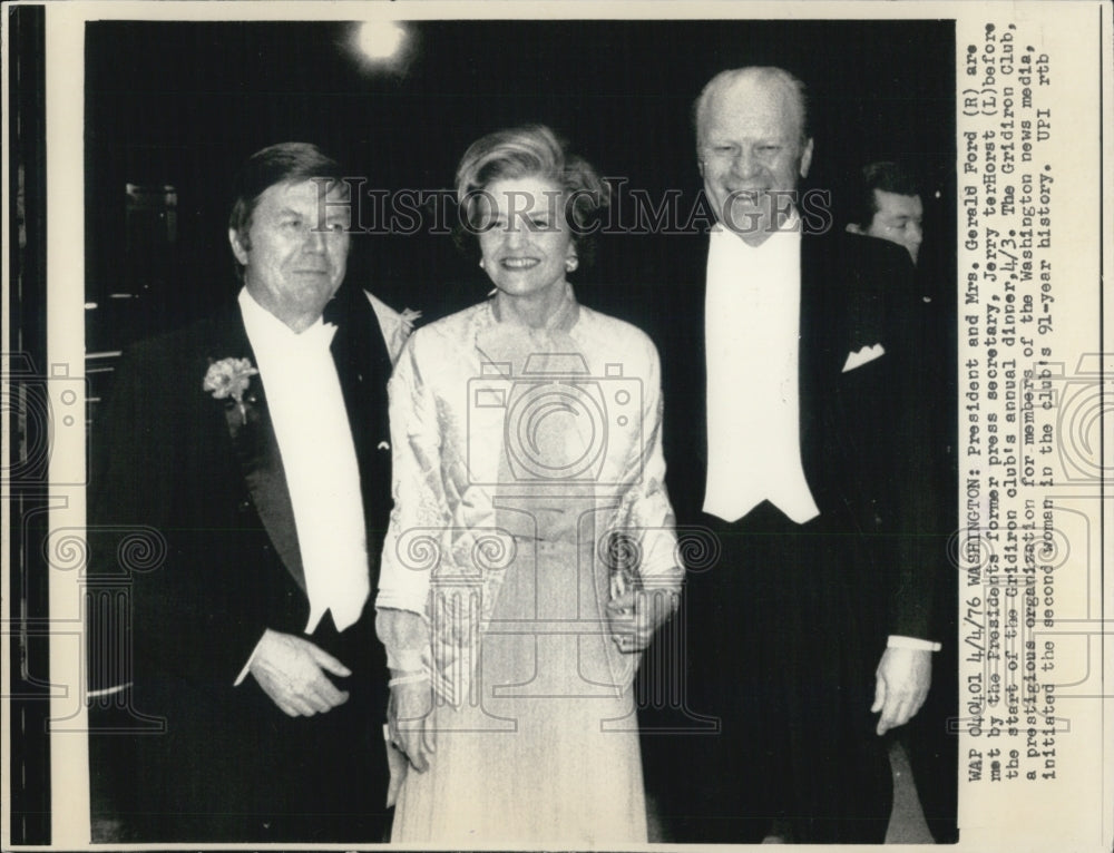 1976 President and Mrs. Gerald Ford, Jerry TerHorst, - Historic Images