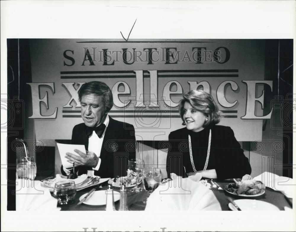 1986 Press Photo Soupy Sales comedian, actor and Host and Amy Mc Combs. - Historic Images