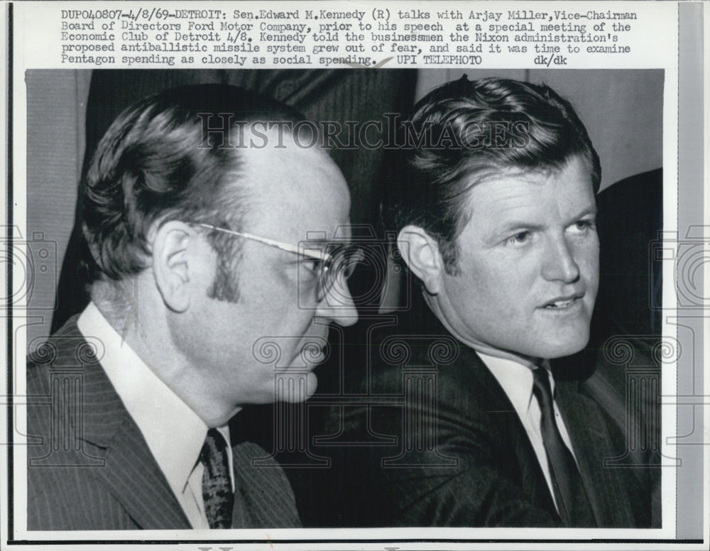 1969 Senator Edward M. Kennedy/Arjay Miller/Ford Motor Company - Historic Images