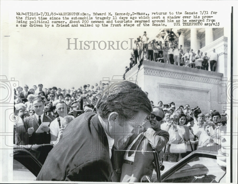 1969 Kennedy Returns to Senate After Automobile Tragedy - Historic Images