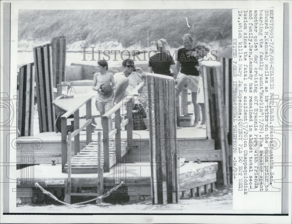 1969 Press Photo Senator Edward Kennedy's Home - Historic Images