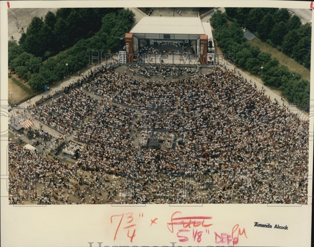 1992 Press Photo Basketball/Grant Park Petrillo Band Shell/Chicago Bulls - Historic Images