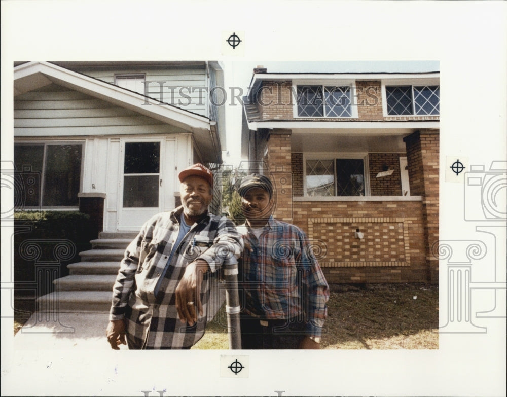 1991 Press Photo Detroit House Repairs - Historic Images