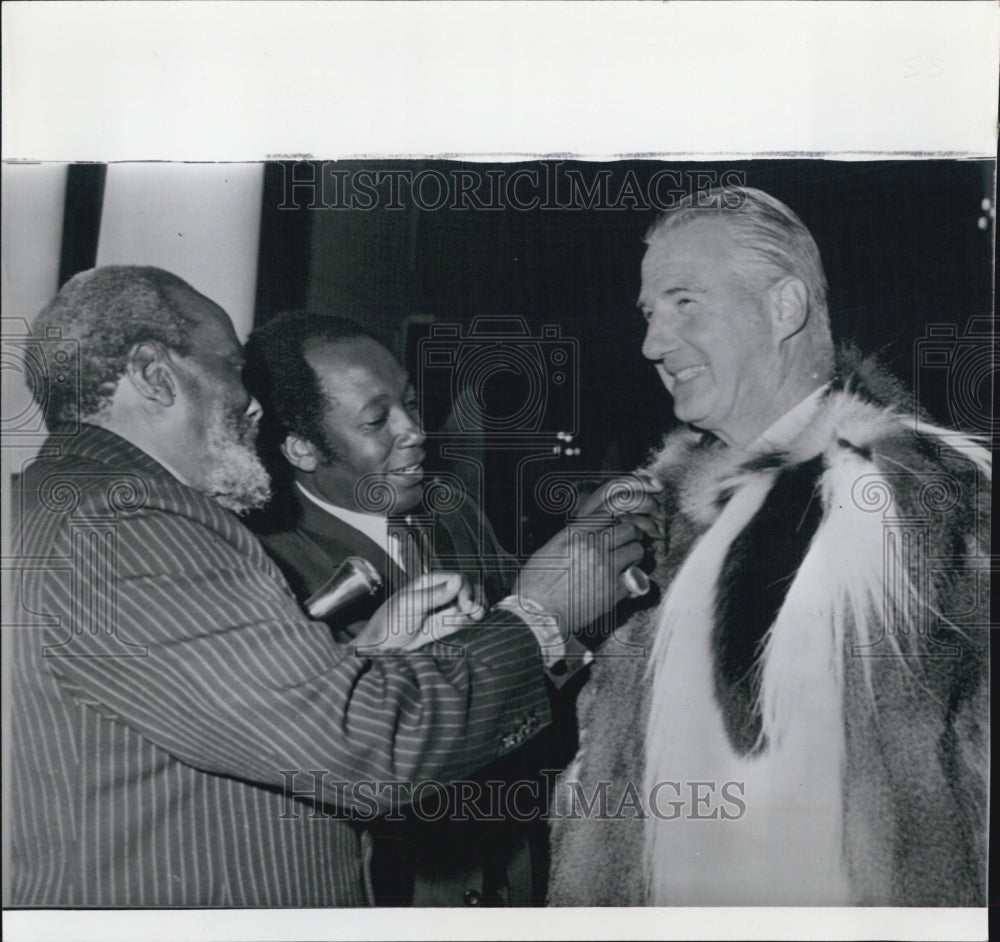 1971 Vice President Spiro Agnew President Kenyatta Nairobi Kenya Dr. - Historic Images