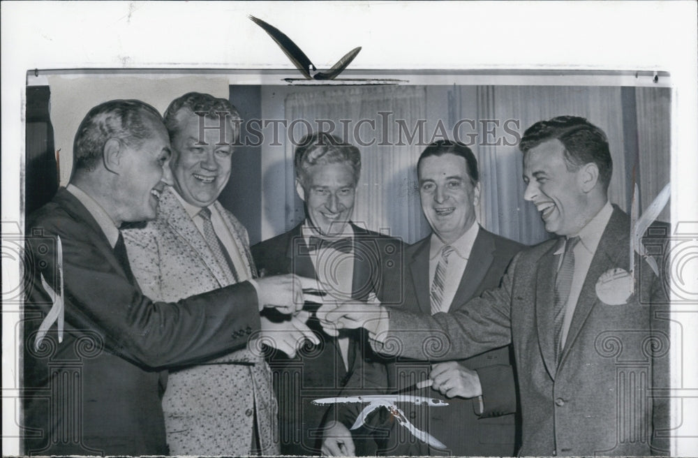 1957 Walter J. Kohler, Henry Hughes, Lt. Gov Warren Knowles, Alvin - Historic Images