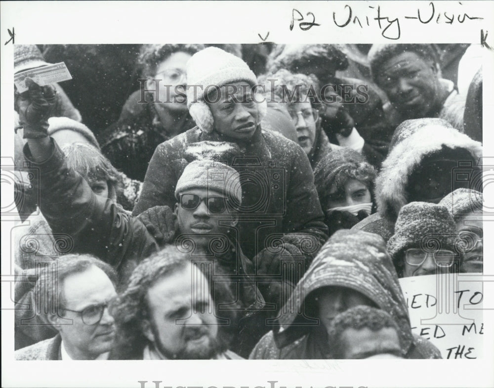 1992 Press Photo Jesse Jackson Lansing homeless Michigan - Historic Images