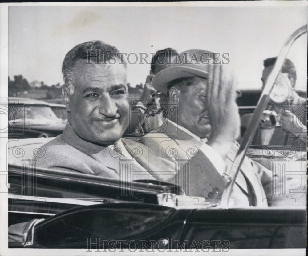 1958 President Nasser United Arab Republic in Yugoslavia - Historic Images