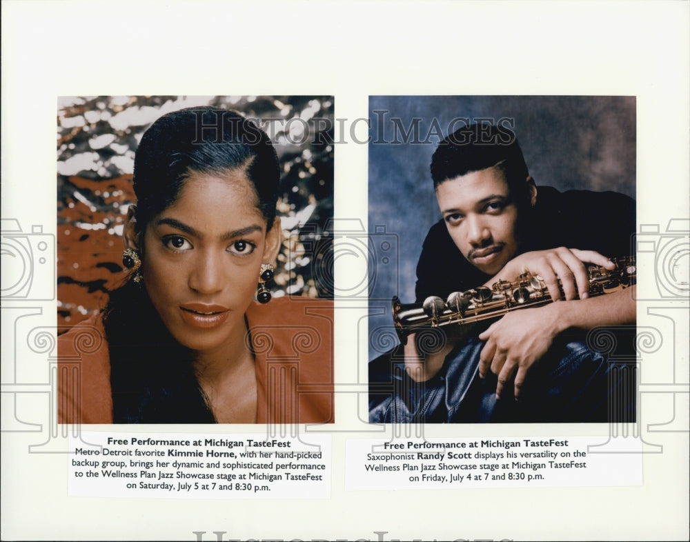 press Photo Kimmie Horne &amp; Randy Scott - Historic Images