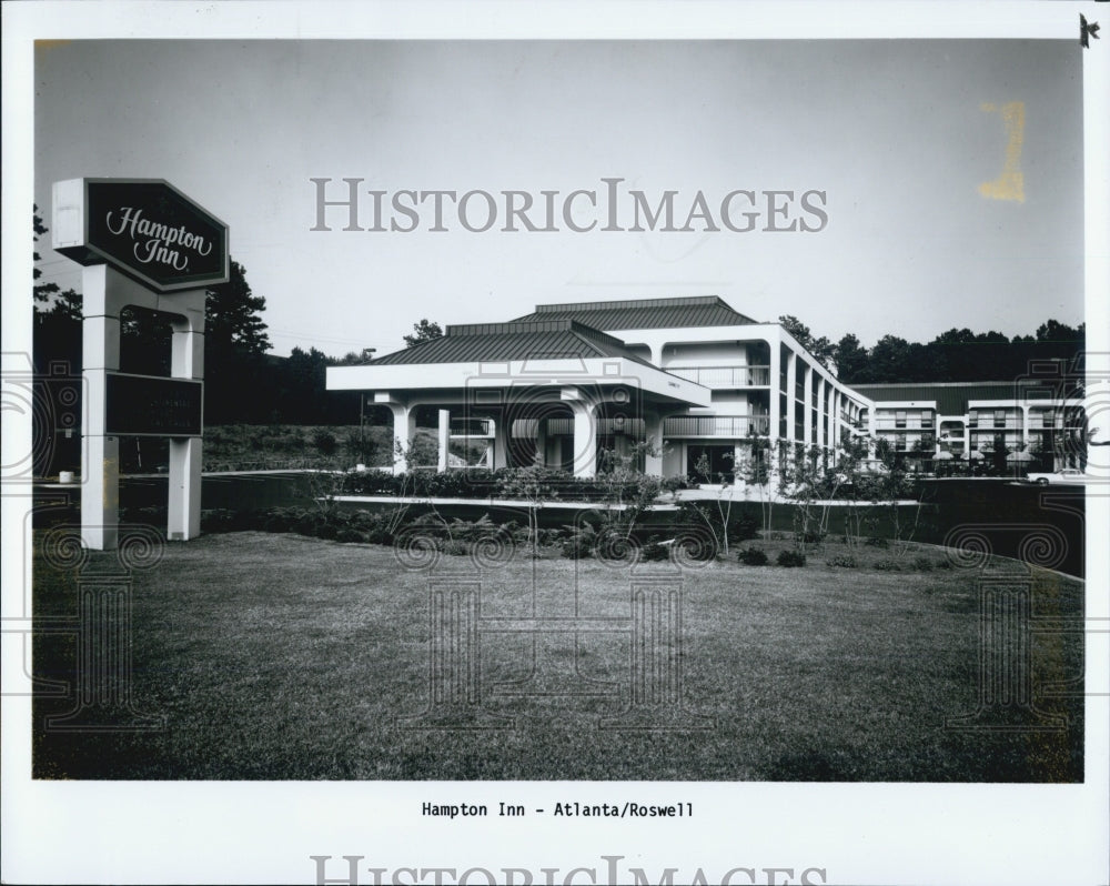 1991 Press Photo Hampton Inn Atlanta/Roswell - Historic Images