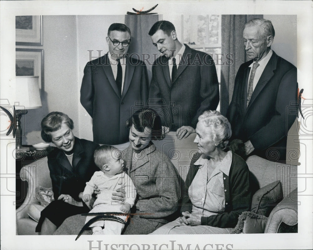 1959 Michigan Congressman Hoffman four generations celebrated - Historic Images