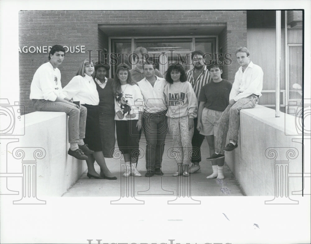 1987 Press Photo James Menoutes,Deborah Ciupak,Crista Mitchell,Lisa Wood, R.E. - Historic Images