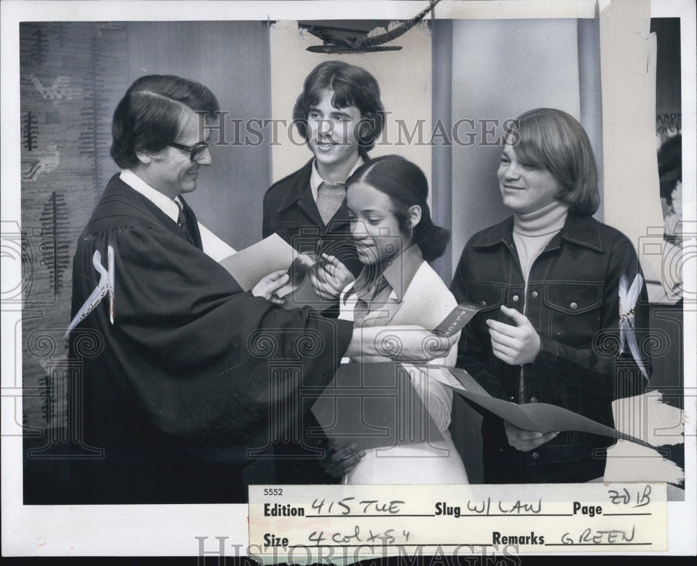 1976 Law Day Teenage Writers Competition Judge Jim Lacey - Historic Images