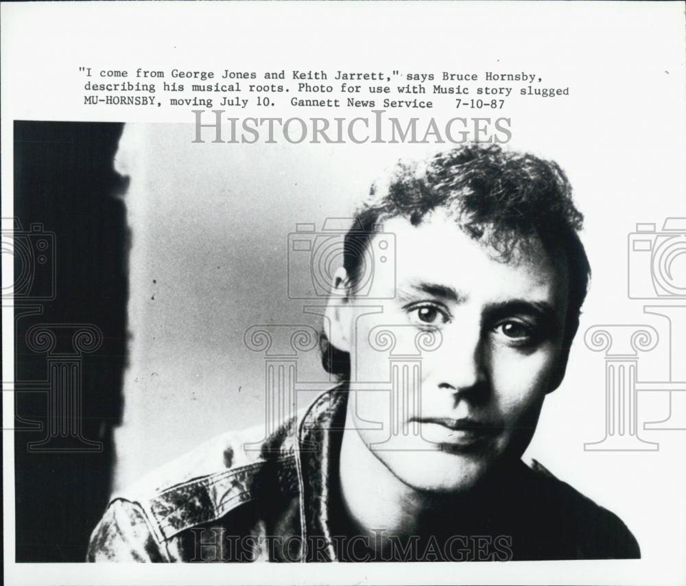 1987 Press Photo Bruce Hornsby, musician. - Historic Images