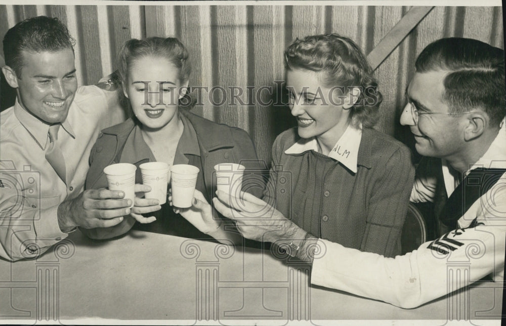 1942 of Peter Dwyer, Shirley Houston, & Mr. & Mrs. L. E. McQuinn - Historic Images