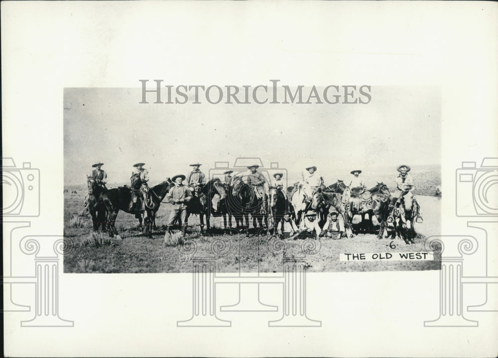 Press Photo Cowboys/Ranch/Horses/Cowpuncher - Historic Images