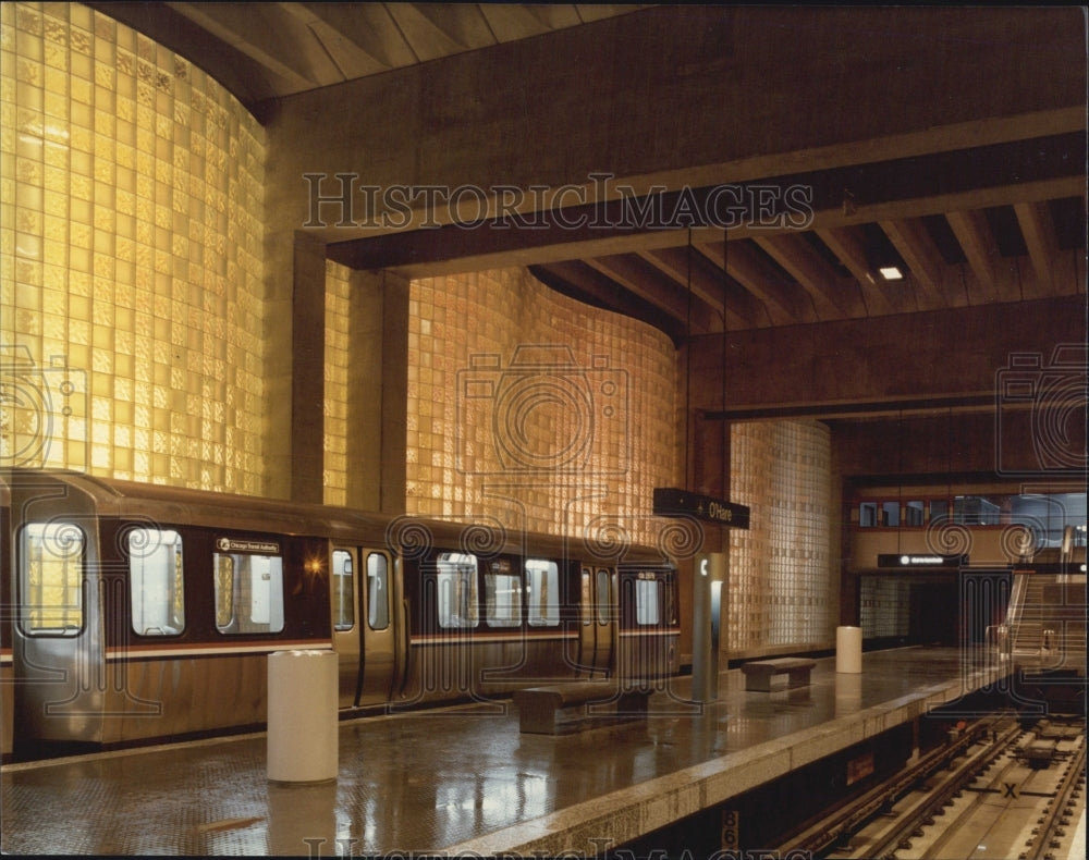 Press Photo Elevated subway at the L station - Historic Images