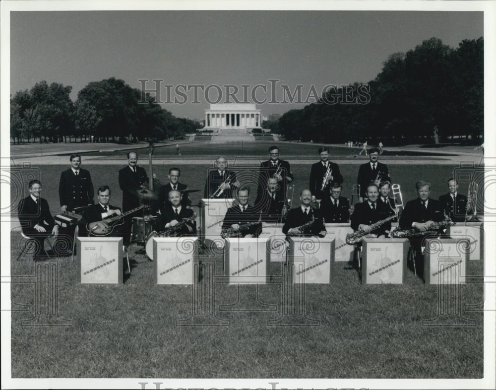 1987 Press Photo US Navy Band Jazz Ensemble - Historic Images