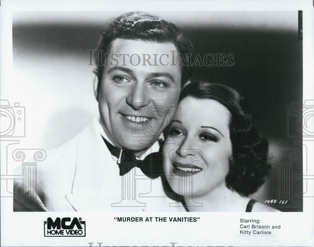 Press Photo of Carl Brisson &amp; Kitty Carlisle, 1934 film &quot;Murder at the Vanities&quot; - Historic Images